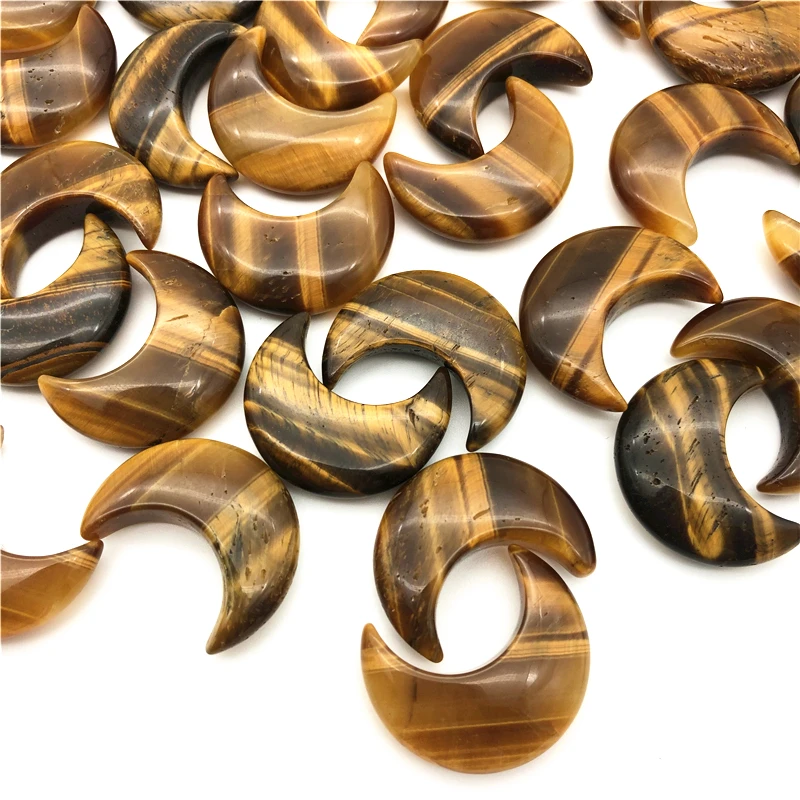 

Beautiful 1pc Natural Yellow Tiger Eye Stone Moon Shaped Gemstone Healing Crystal Specimen Polished Natural Quartz Crystals