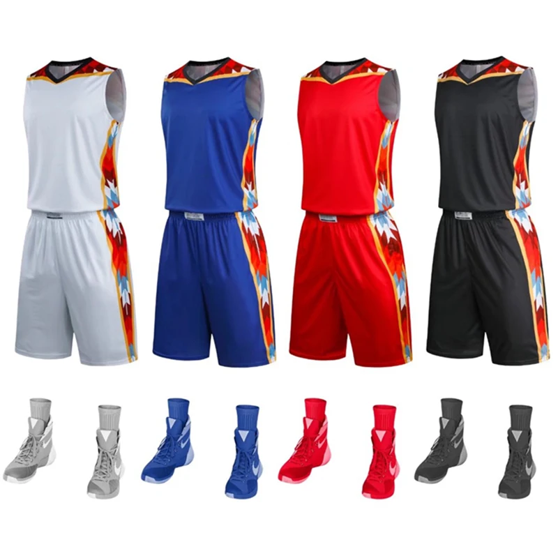 

Kids Adult Basketball Jerseys Set Sleeveless T shirt Sport Tops Men Basketball Uniforms Sports Clothes Jerseys