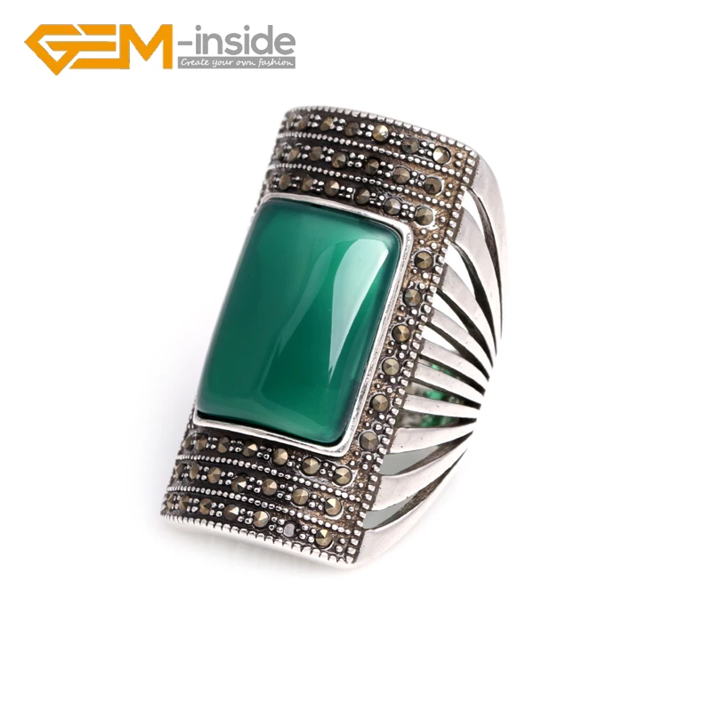 Антикварное Кольцо Серьги Кулон Ювелирные наборы прямоугольник голубое стекло