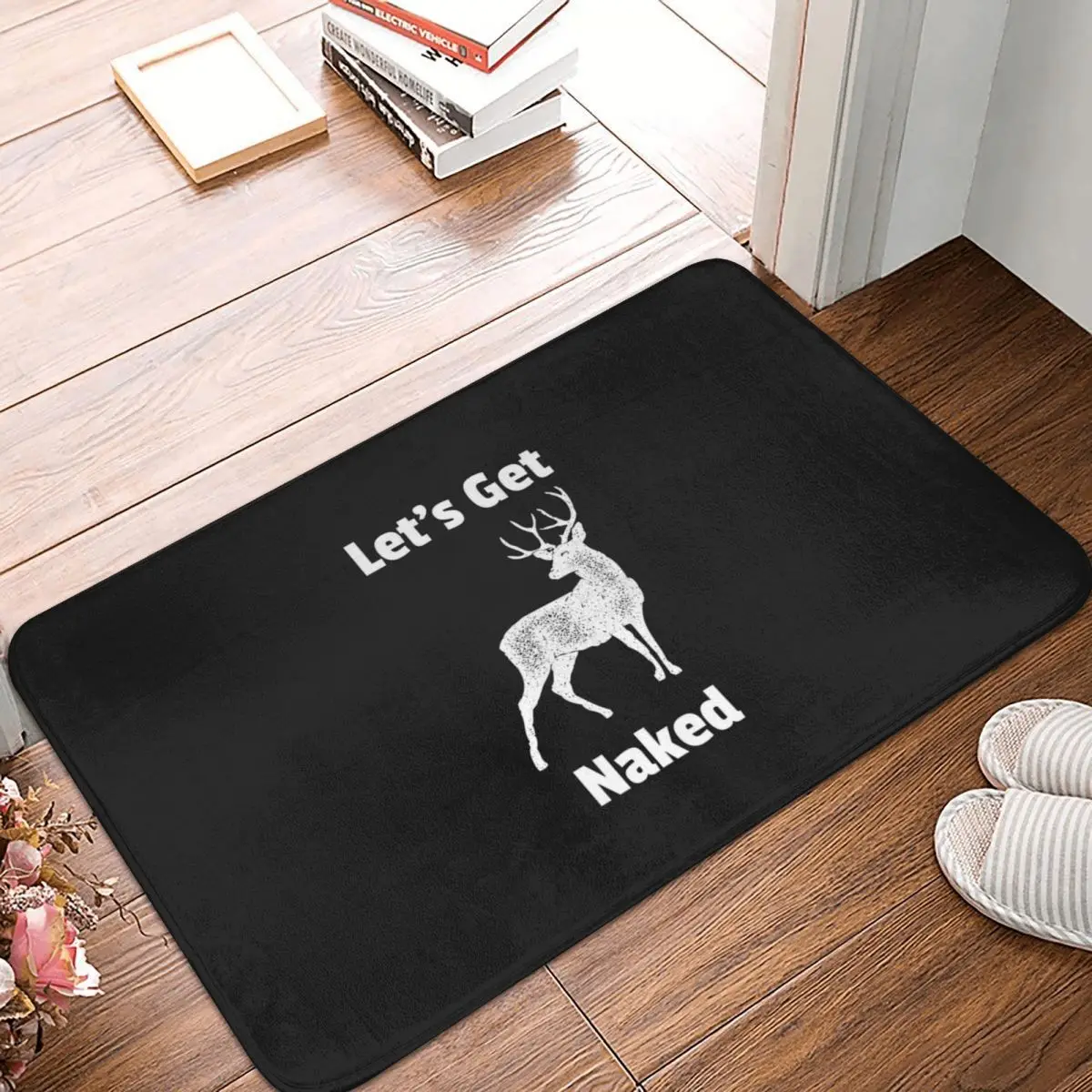 

Let's Get Buck Naked Doormat Carpet Mat Rug Polyester Non-Slip Floor Decor Bath Bathroom Kitchen Balcony 40x60