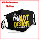 Забавная Теория большого взрыва, Я не сумасшедшая, сделай сам, маска для лица, сделай сам, Гарри, многоразовая маска для лица для детей, дизайнерская маска для лица