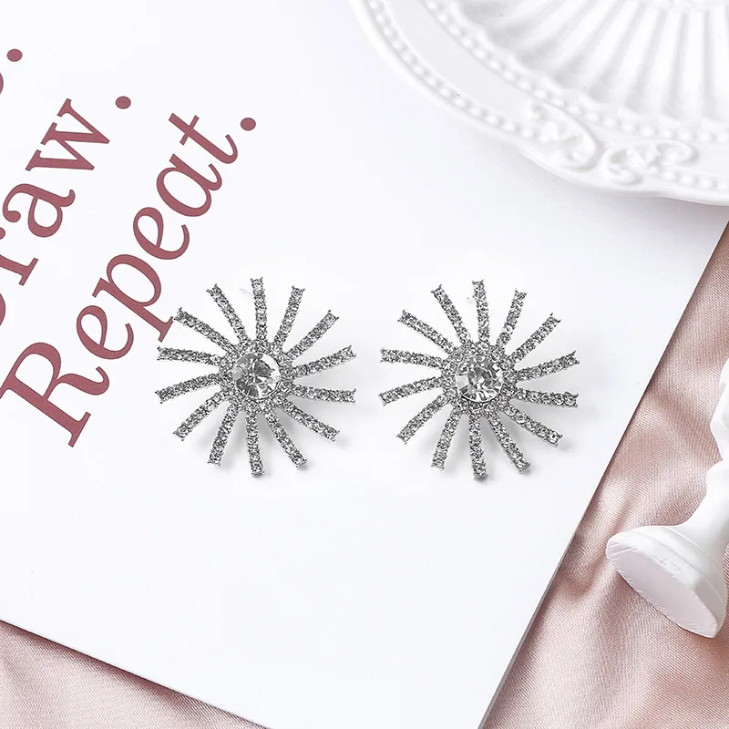 Серьги-гвоздики в стиле ретро с супер мигающими подсолнухами | Украшения и