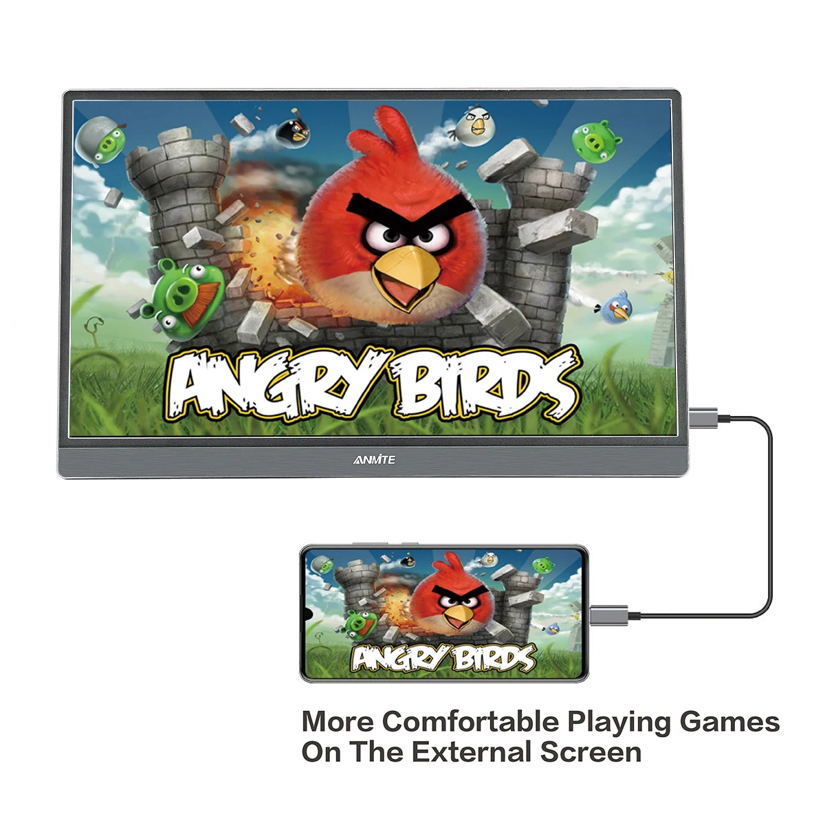 Kaufen Neue 15,6 Zoll 4K Tragbare Computer Monitor PC TYPE-C HDMI PS4 Xbo X360 1080P IPS FHD LED USB-C Monitor Display Für Raspberry Pi