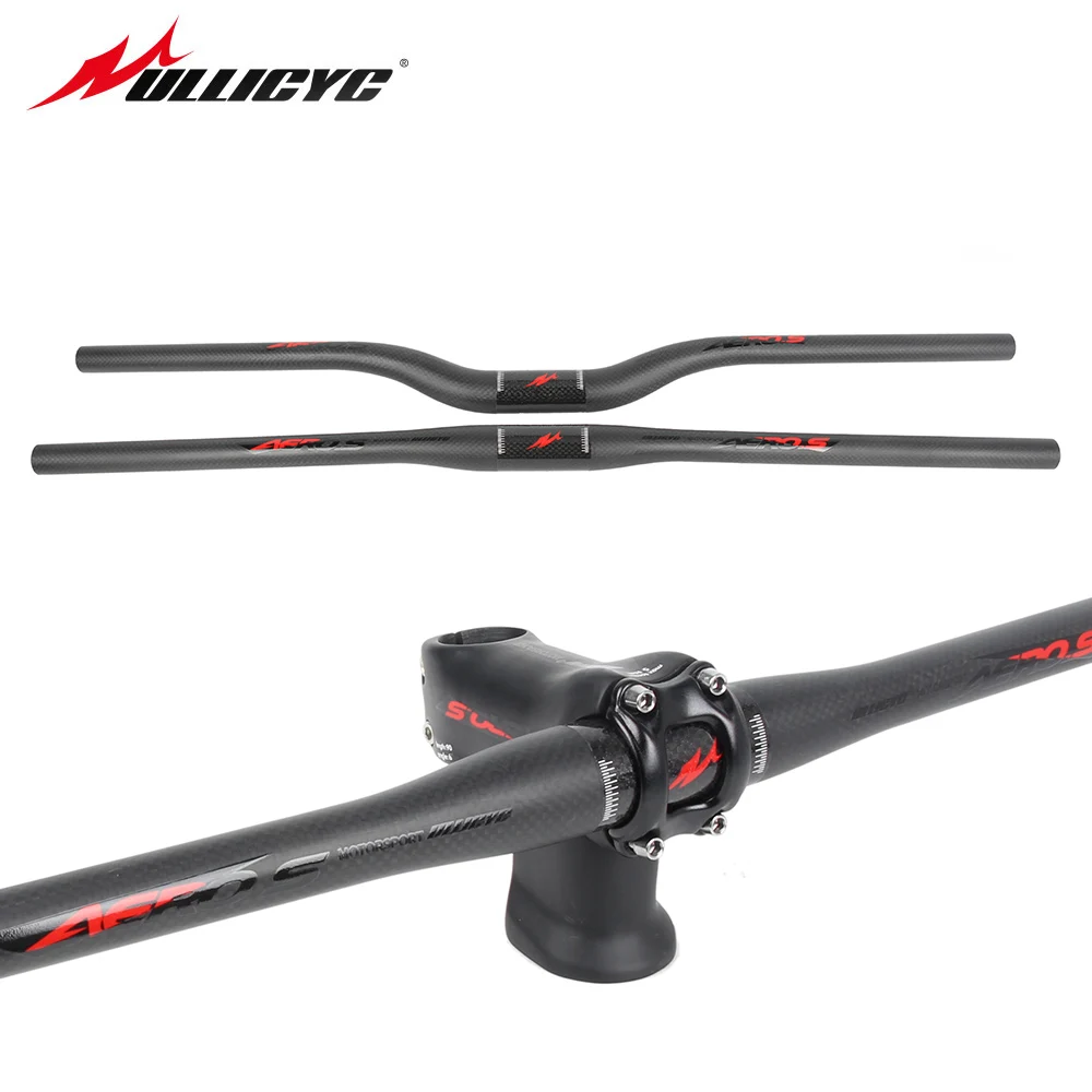 Руль горного велосипеда Ullicyc полностью из углеродного волокна плоский/подъемный