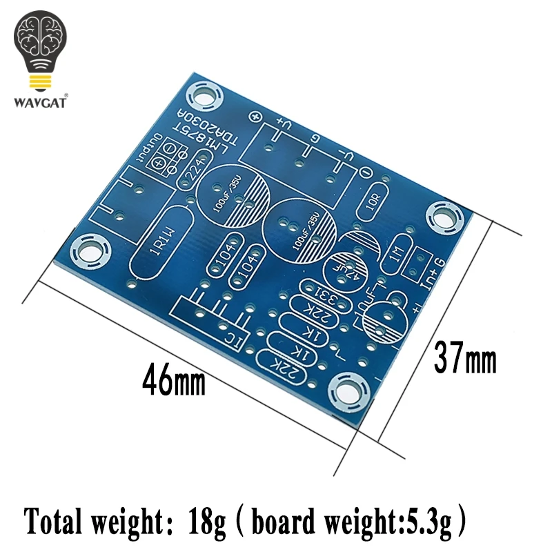 LM1875T моно бум уровень мощности 30 Вт усилитель динамика PCB производство DIY kit