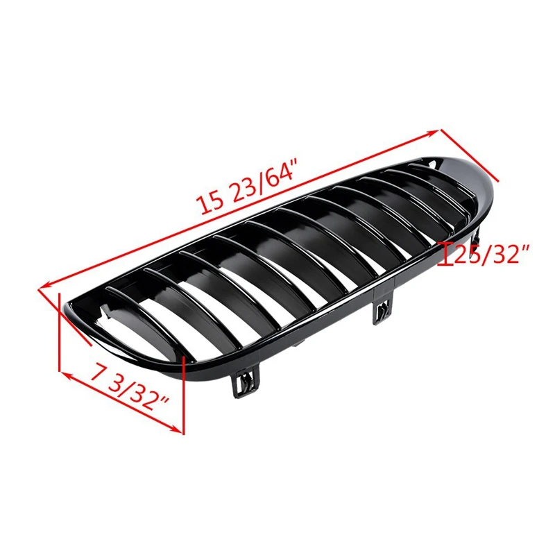 E63 решетка для гриля Передняя вытяжка Замена BMW E64 6-Series 2DR 2004-2010 (глянцевый черный)