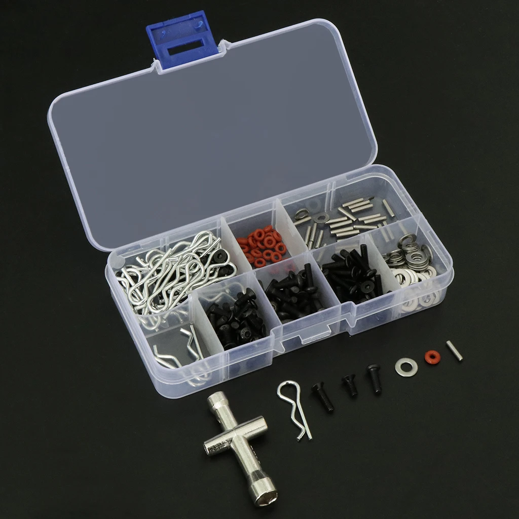 

270pcs Special Repair Tool & Screws Box Set for 1/10 HSP RC Car DIY