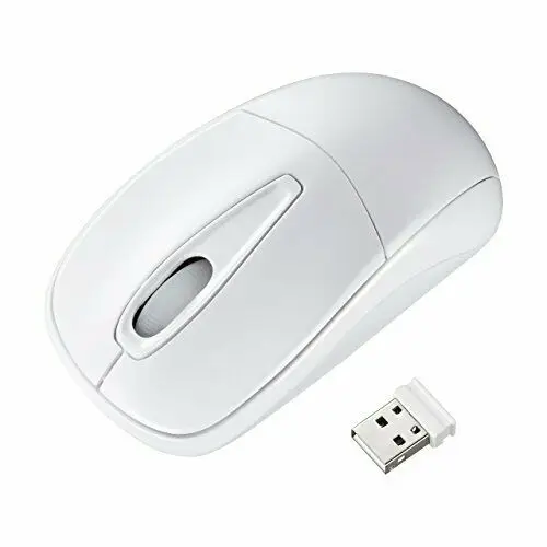 

Sanwa silent wireless mouse mid-size optical three-button white MA-WH123W