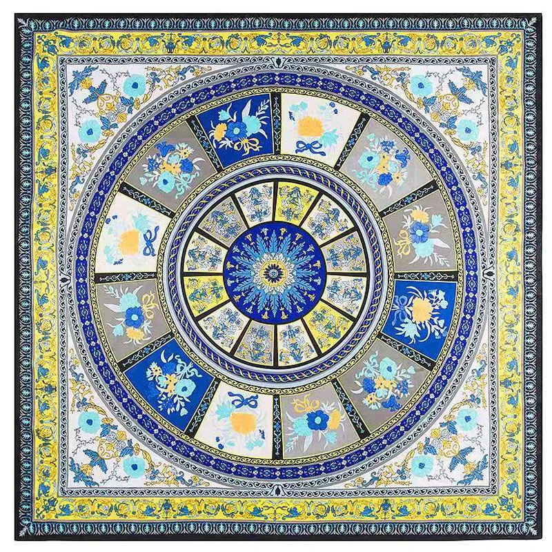 

Шарф женский Шелковый, с принтом неба и сада, 130 х 130 см