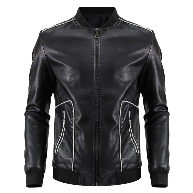 Кожаные куртки для мужчин кожаные из искусственной кожи на весну и осень тонкие