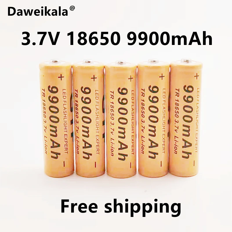 2021New18650 батарея 3 7 V 9900mAh литий Li-ion для светодиодный фонарик фонарь литиевая +