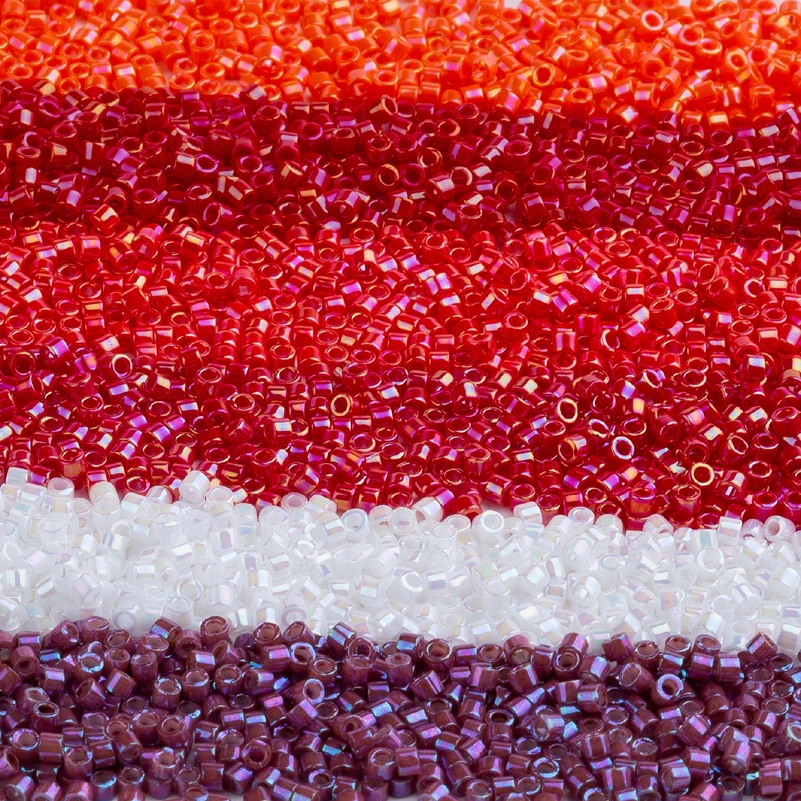 Тайдиан Miyuki Delica Seed Bead 11/0 для Broderie De Perles Francaises непрозрачный белый DB200 1,6x1,3 мм около 1000 штук
