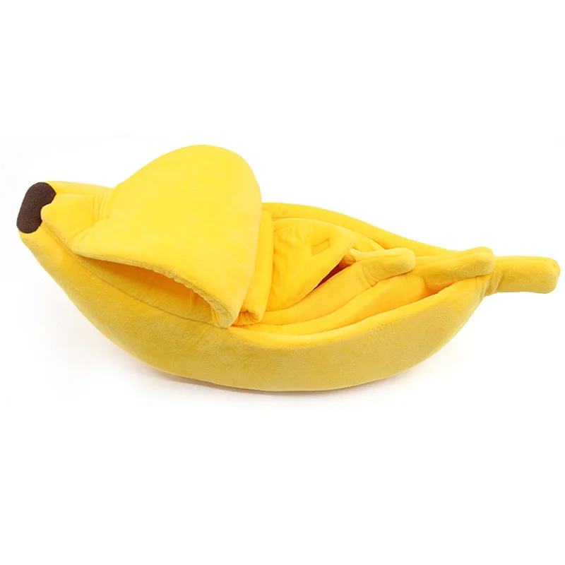 

Pet Bed Cat Banana Bed Dog House Mat Durable Kennel Cat Cushion Basket For The Cat Wool Warm Portable Cat Nest Pet Supplies