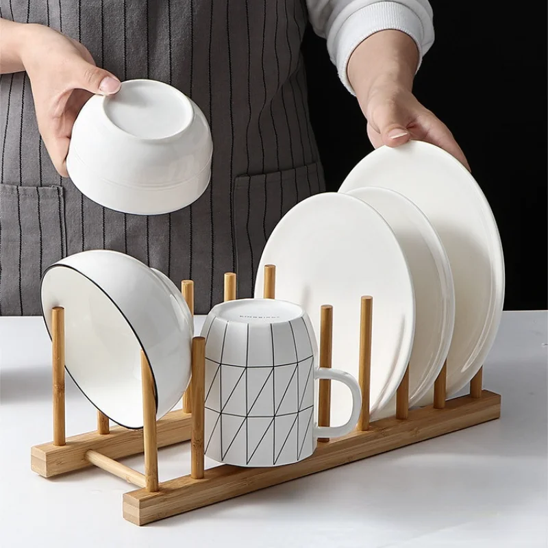 

Layer Bamboo Dish Rack Drainboard Drying Drainer Storage Holder Stand Kitchen Cabinet Organizer for Dish/ Plate/ Bowl/ Cup/Book