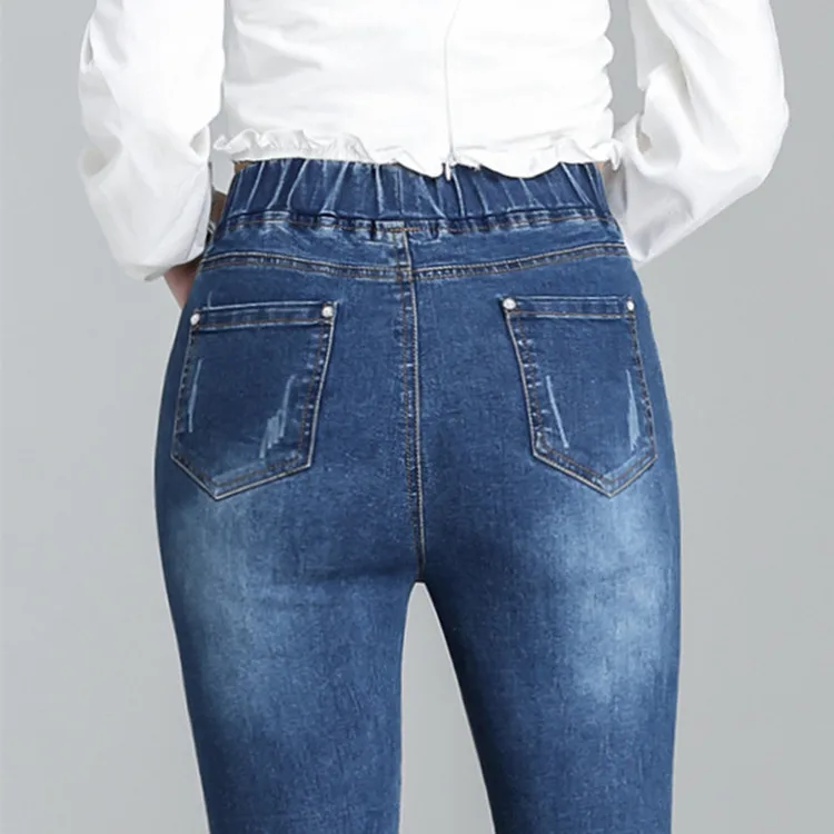 Женские джинсы-стрейч с завышенной талией размеры от 4XL до 8XL |