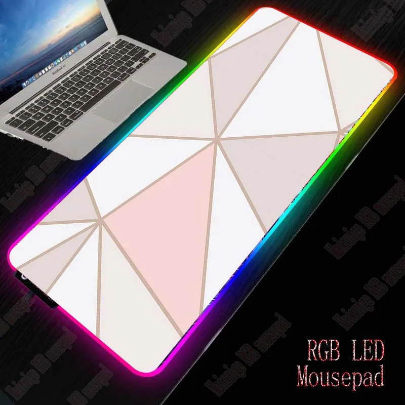 Yuzuoan XL компьютерный RGB игровой коврик для мыши светодиодный с мраморной