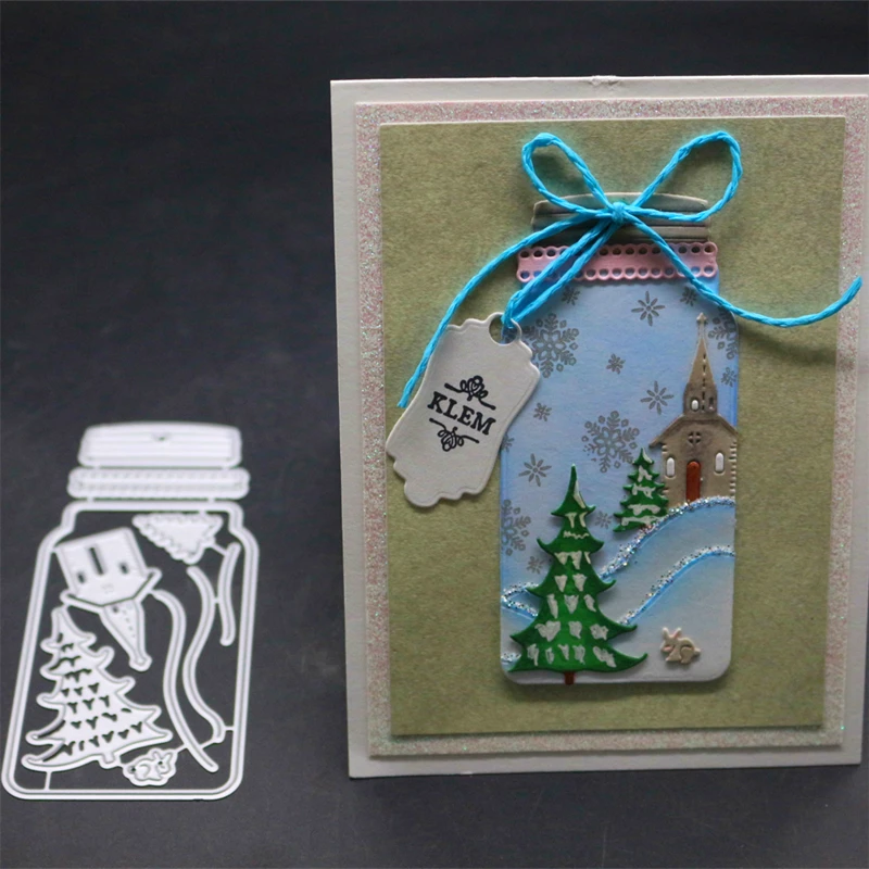 YINISE скрапбукинга металлические режущие штампы для трафареты бутылка желаний DIY