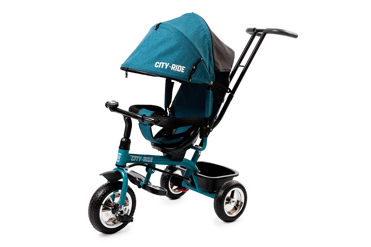 Трехколесный велосипед City Ride CR B3 01 10&quotx8&quot EVA Цвет: Синий (CR 01DBL)|Велосипеды| |
