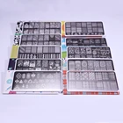 Набор штамповочных пластинок для ногтей Beautybigbang, 10-19 шт., геометрические узоры в виде цветов и животных, натуральный стиль, шаблоны для дизайна ногтей в стиле XL-051-XL-060