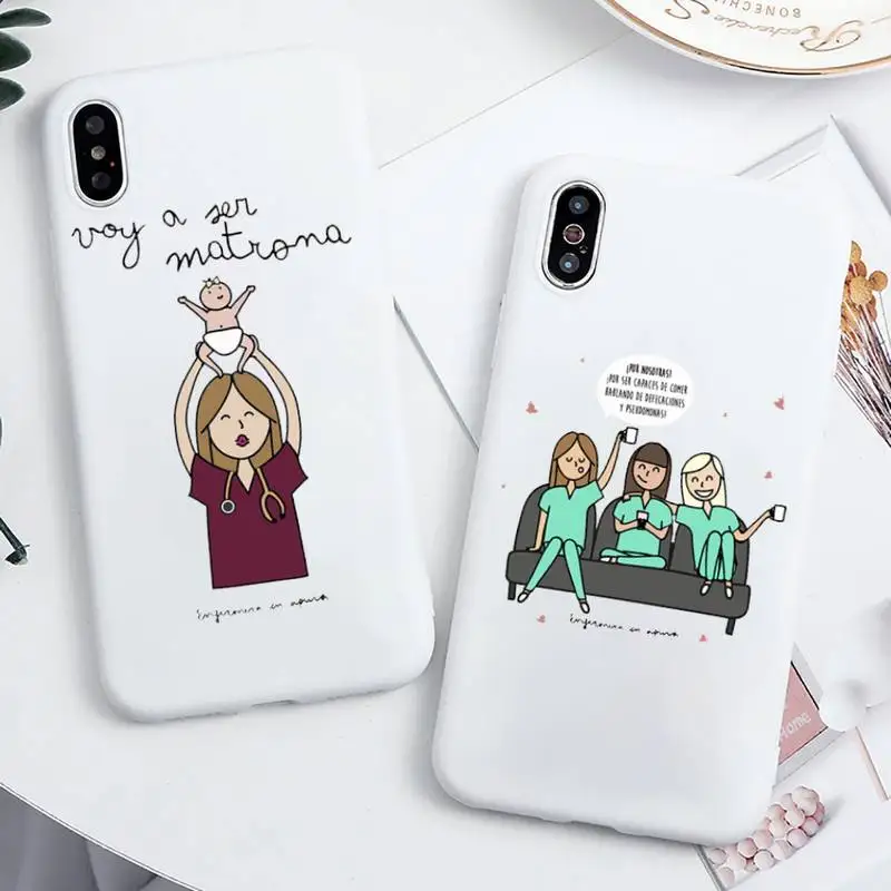 

Nurse Medical Medicine Health Heart Phone Case Candy Color for iPhone 6 7 8 11 12 13 s mini pro X XS XR MAX Plus