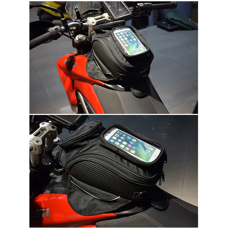 

Motorcycle Phone Holder Storage Oil Fuel Tank Bag Magnetic Motorbike Saddlebag For Honda For Yamaha For Aprilia RSV1000