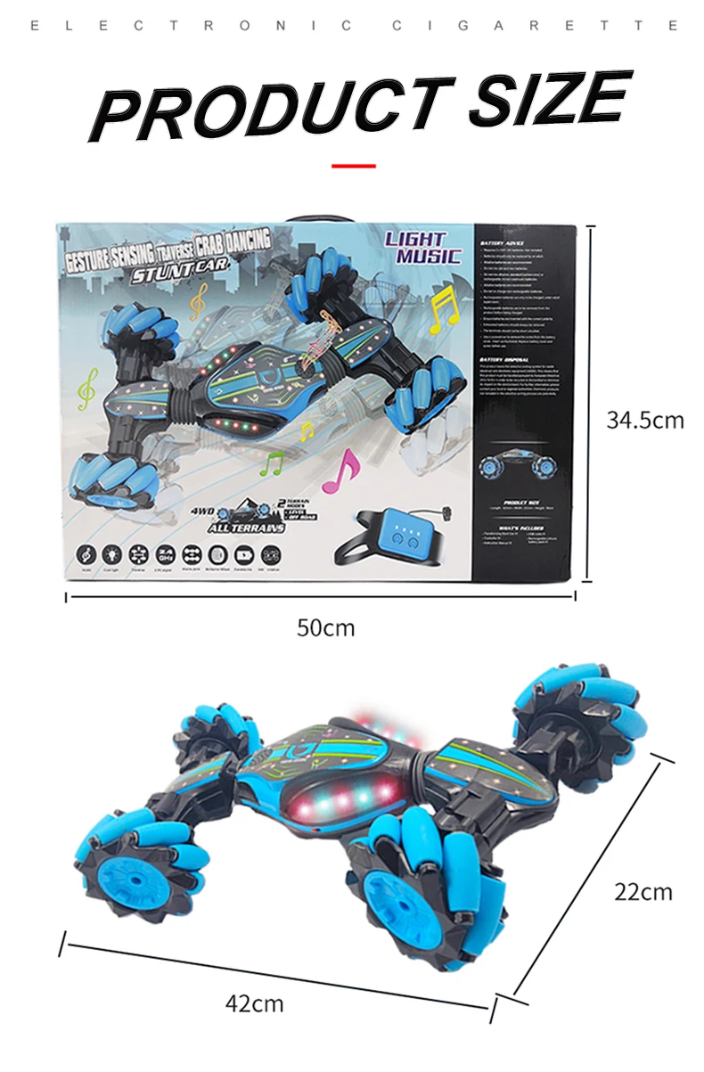 2019 Remote Control Stunt Car Gesture Induction Twisting Off-Road Vehicle Light Drift Dancing Side Driving Toy Gift for Kids |