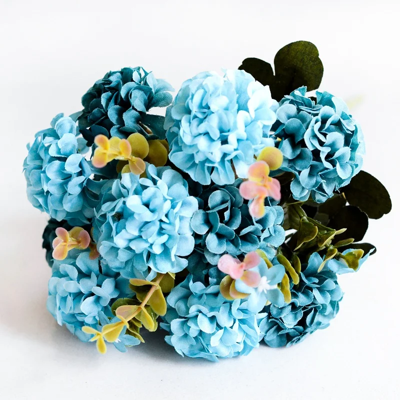 

European Style Artificial Flowers Fake Flowers Chrysanthemum Balls Bouquet for Home Garden Office Dining Table Wedding Decor