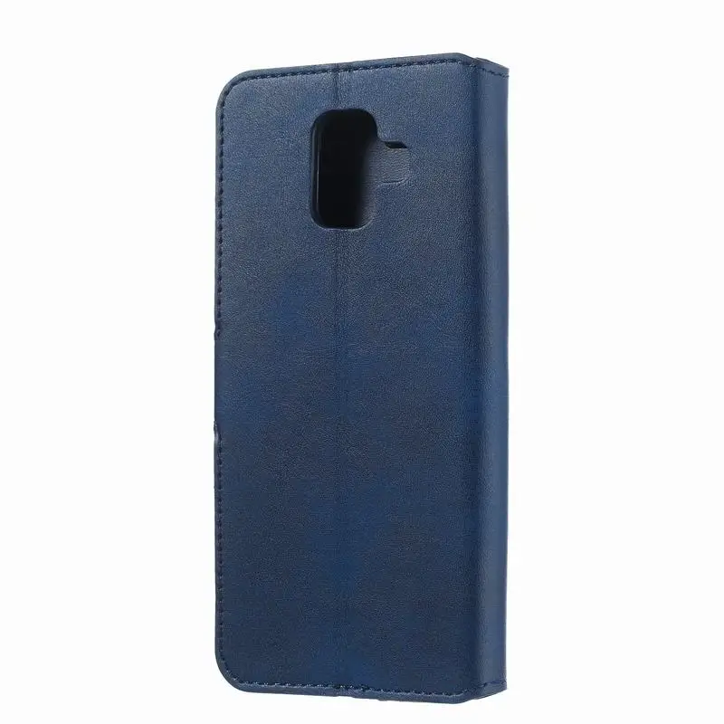 Кожаный чехол для samsung A6 A8 Роскошный чехол из pu кожзама Магнитный Винтаж Businss бумажник телефон Корпус для samsung Galaxy 6 A6 крышка