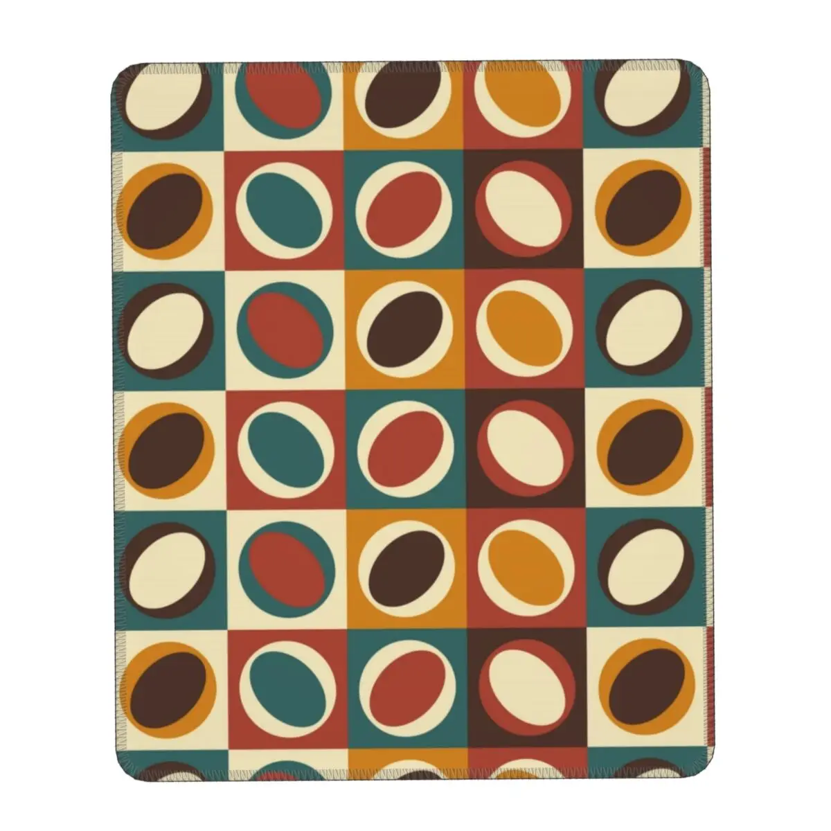 

Mid Century Modern Circles Mouse Pad Square Gamer Mousepad Non Slip Rubber Scandi Abstract Geometric Office Desk Computer Mat