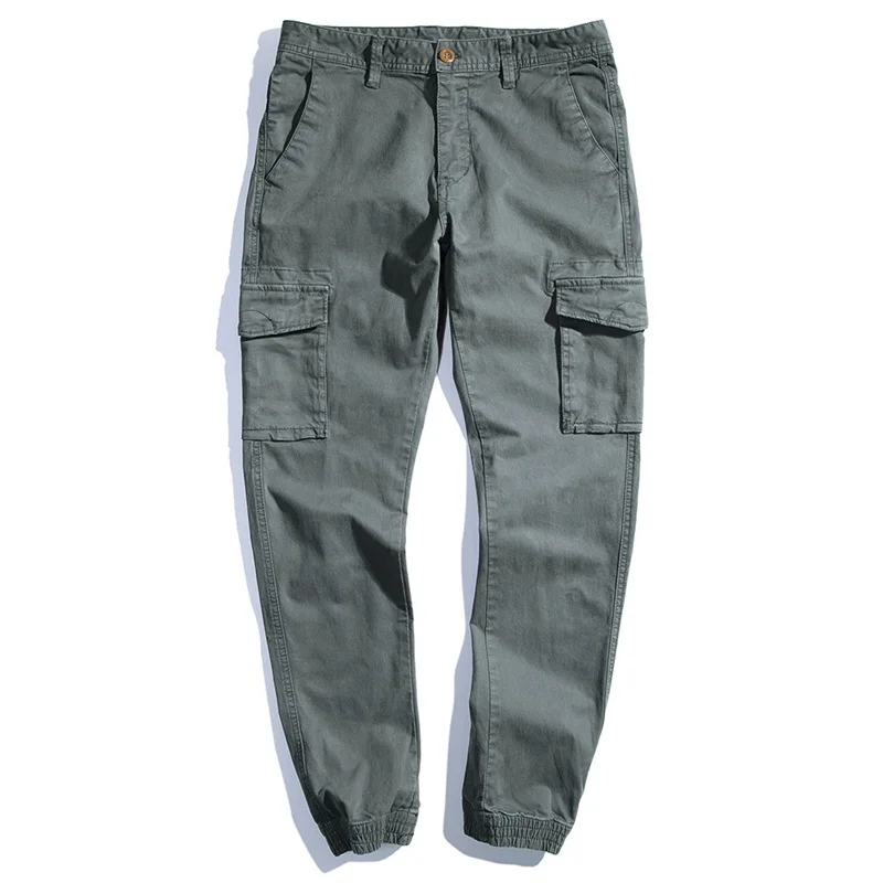 Брюки-карго мужские эластичные с несколькими карманами весна-лето 2020 - купить по