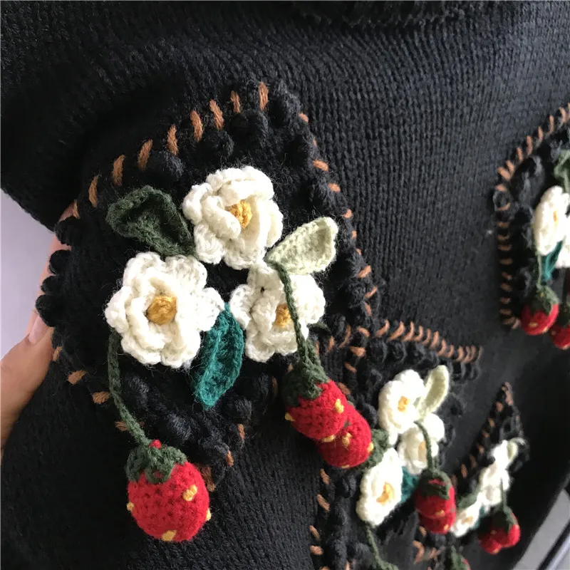 Роскошный брендовый дизайнерский зимний подиумный свитер женские элегантные