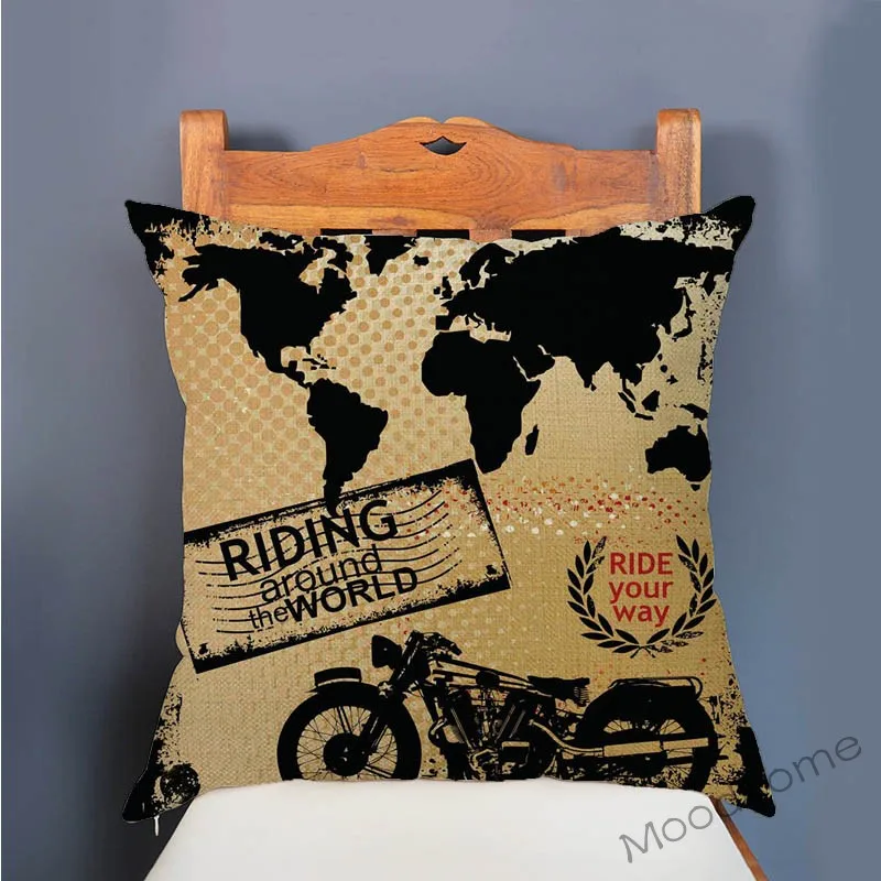 Ретро постер для мотоцикла с художественной печатью буквами украшение дома