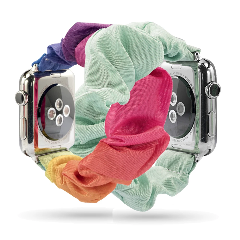 Ремешок для часов Apple watch 5 4 3 2 1 44 мм 40 женский эластичный браслет iwatch ремешок 42 38