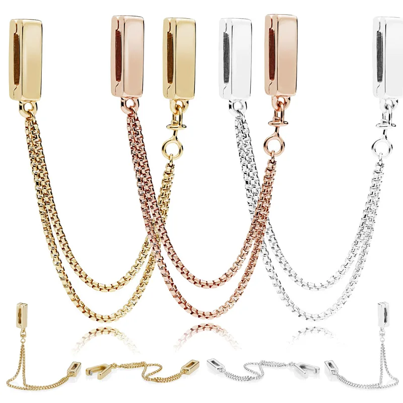 

Браслет QANDOCCI Fit Pandora, Настоящее серебро 925 пробы, оригинальные бусины для изготовления ювелирных изделий из стерлингового серебра