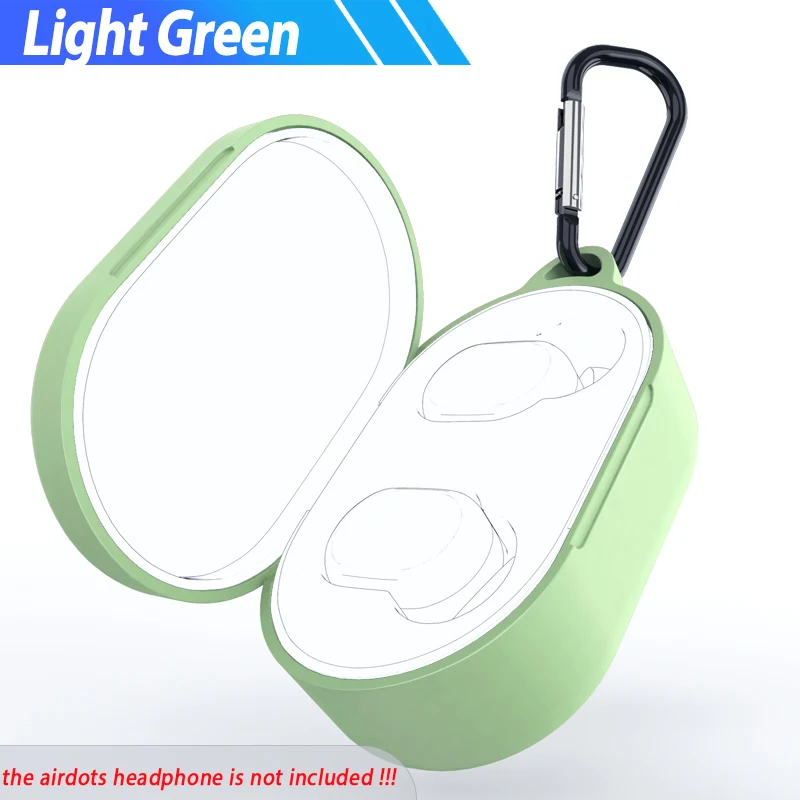 Green Защитный чехол для Xiaomi mi Airdots Red mi Airdots Air Dots чехол силиконовый чехол s Box Funda чехол Airdot Air dot защита - Цвет: Green