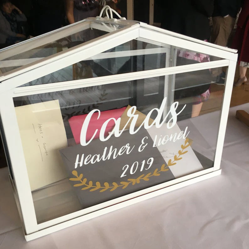 Виниловая наклейка для самостоятельной сборки открыток парника свадебная имя на