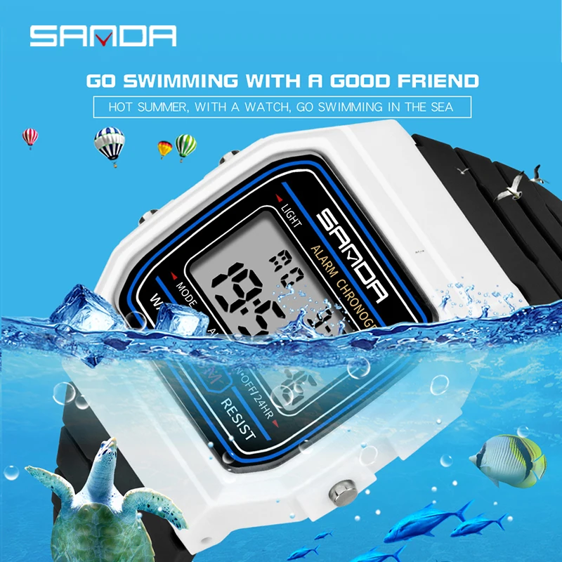 SANDA Брендовые спортивные часы детские для девочек и мальчиков наручные