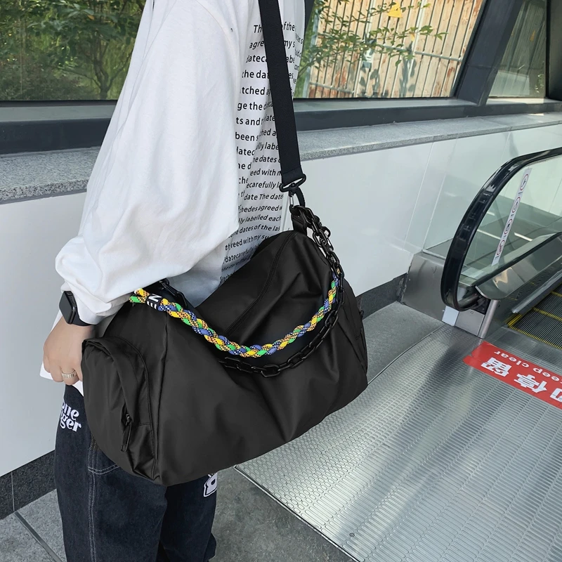 

Hot Selling Large Storage Lady Shoulder Bag Beautiful Rope Chains Women Handbag Brand Fashion Solid PU Leather Crossbody Bag