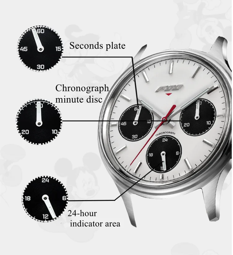 

Real Pilot 1963 Chronograph Mechanical ST1901 Military Watch Luxury Brand Air Force Clock Personalized Creativity Gift Men Watch