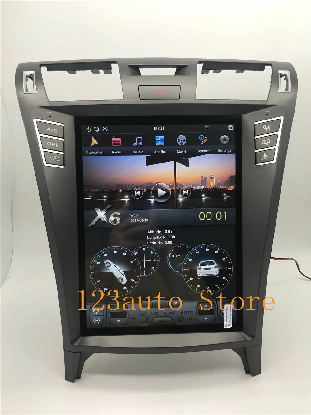 12,1 дюймов Вертикальный стиль Android 8,1 автомобильный DVD gps навигатор для lexus LS LS460 LS600 2006-2012 встроенный carplay HDMI AHD 7850IC ips