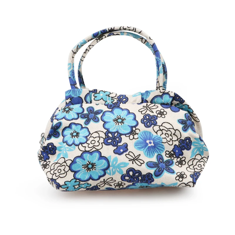 Холщовая Сумка для женщин Повседневная маленькая сумочка с цветами удобная