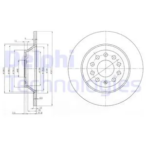 

DELPHI BG3956C DISC REAR 01-11 AI.A6 "COATED"