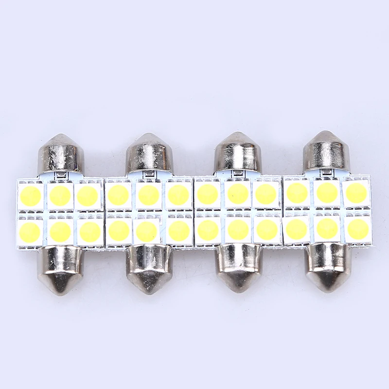 4 шт. лампы для номерного знака 31 мм 6SMD 5050|Сигнальная лампа| |