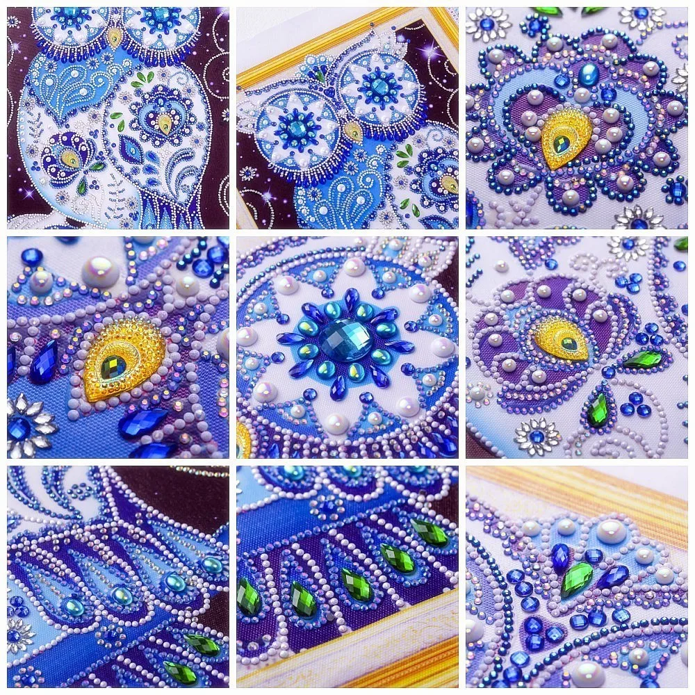 EverShine алмазная живопись особой формы сова картина Стразы 5D Алмазная мозаика