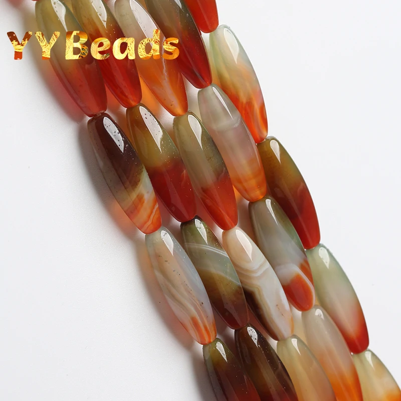 

10x30mm AAA+ Natural Peacock Agates Beads Rhombus Shape Gem Stone Spacer Charms Beads For Jewelry Making Necklaces 15" Strand