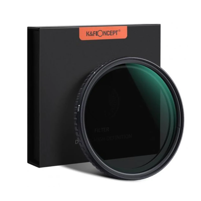 K&F Concept 67mm 72mm77mm82mm ND8 to ND128 Variable Neutral Density  Slim Fader ND Filter for Camera Lens