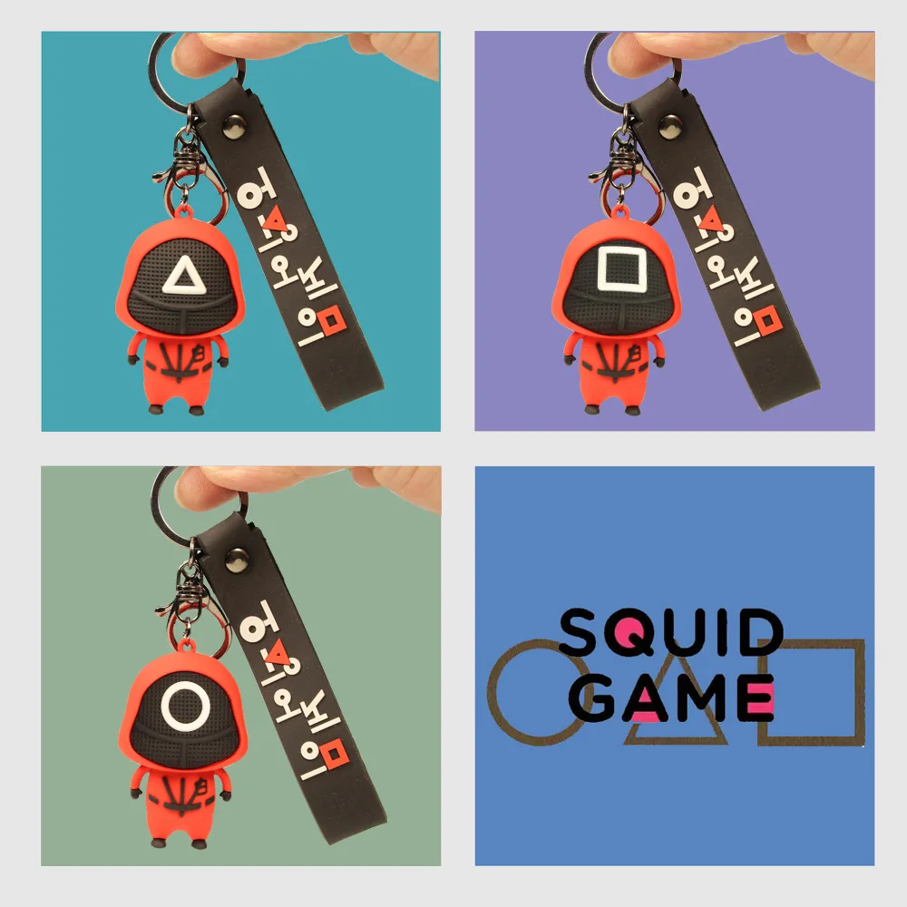 

Squid Game Pet Dog Cat Bag Pendant Decoration Key Chain Animation Peripheral Squid Game Doll Three-dimensional Doll Key Pendant