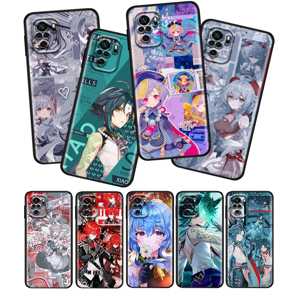 

Genshin Impact Anime For Xiaomi Redmi Note 10 9 Pro Max 10T 9T 9S 10 9 8 7 6 5 Pro 4X Silicone Soft Black Phone Case