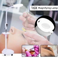 16x magnifying floor stand cold led lamp touch screen magnifier beauty salon lamp manicure tattoo nail shadowless floor lamp