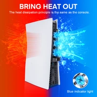 for ps5 cooling fan ps5 console cooler fans with led indicator for sony playstation 5 console cooling cooler